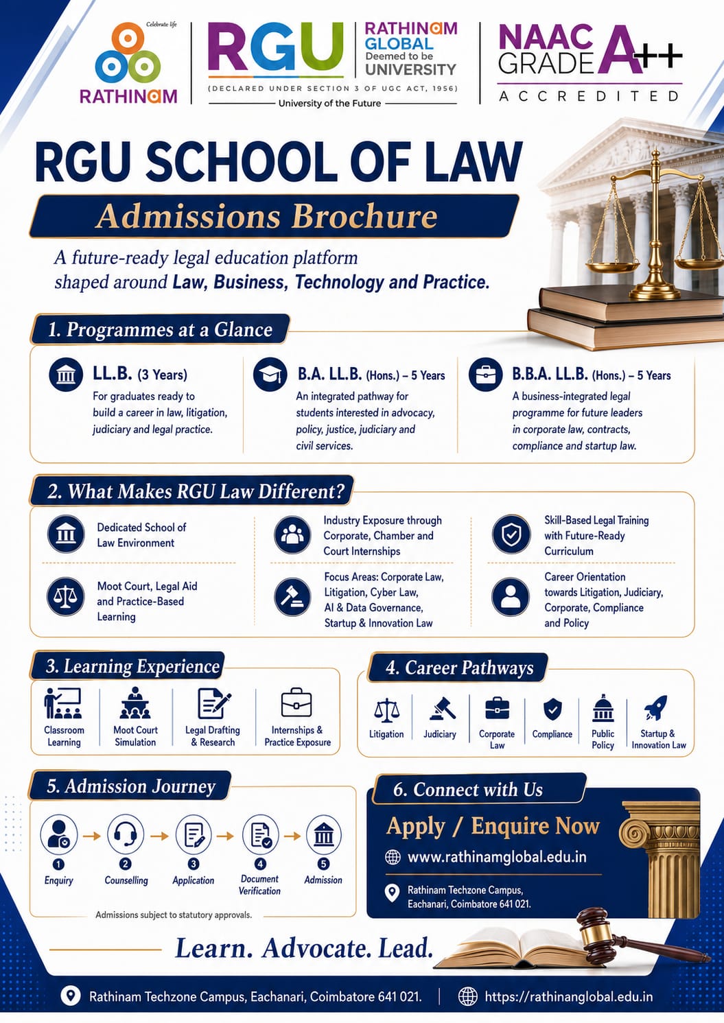 RGU law admissions brochure details